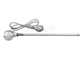 Aqualine Elektrická topná tyč s termostatom, rovný kabel, 500 W, Chróm