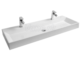Ravak NATURAL DUO 120 umývadlo bez prepadu,liaty mramor,otvor pre batériu + výpusť