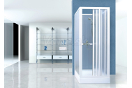 Aquatek ROYAL D3 Sprchový box 80x80x185cm, posuvné dvere, biele, Krilex vzor voda